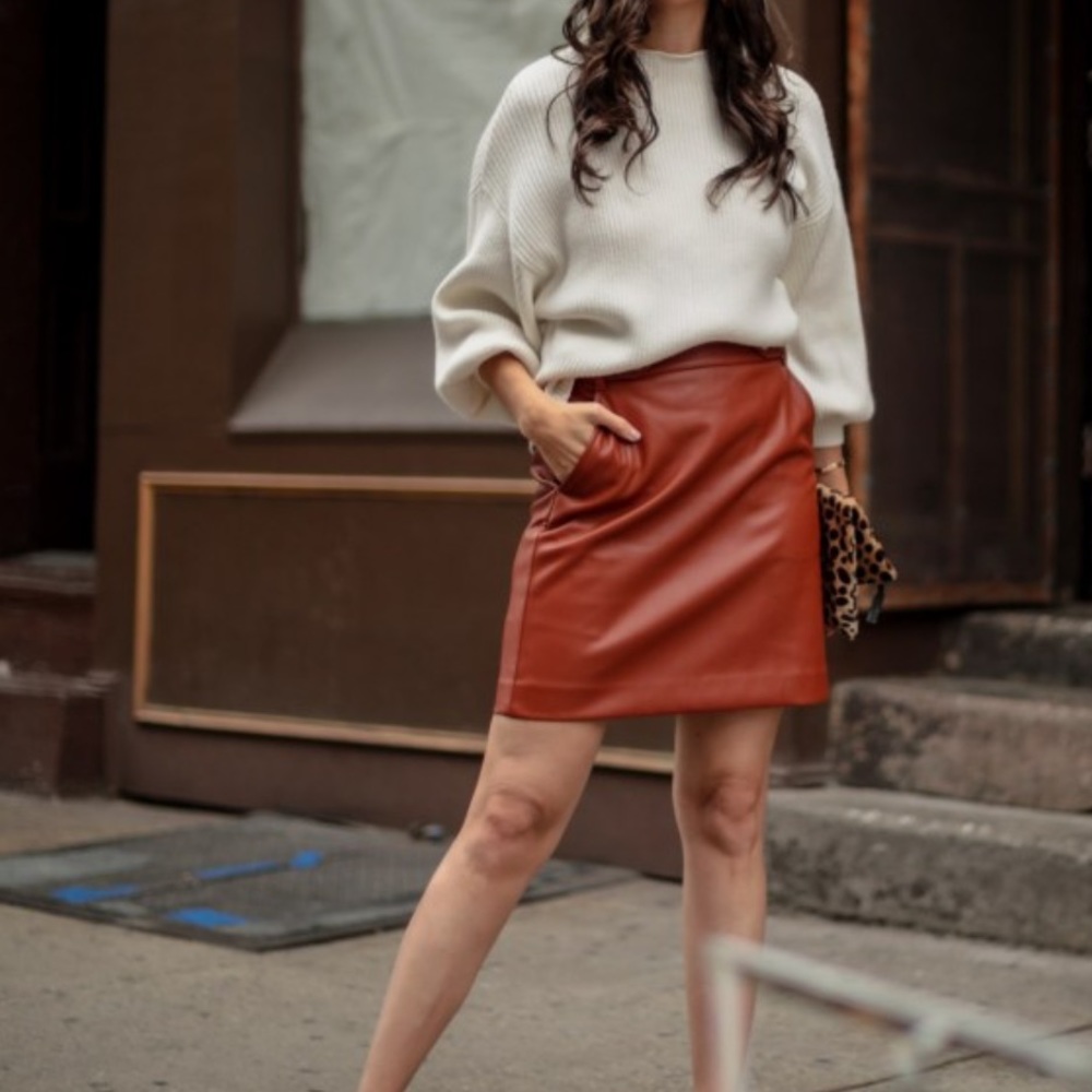 NWT! Ann Taylor Loft Faux Leather Skirt